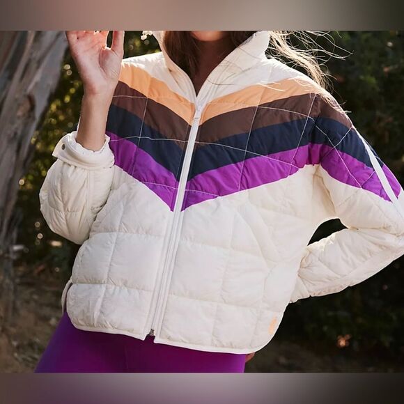 FP Movement x Hatch Printed Puffer Maternity Jacket NWT Size XS - Picture 1 of 10